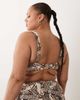 South Beach Curve South Beach Curve knot front bikini top in leopard print-Brown - 3