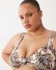 South Beach Curve South Beach Curve knot front bikini top in leopard print-Brown - 4