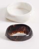 South Beach South Beach 2 layered chunky bangles in wood and stone effect-Multi - 1