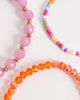 South Beach South Beach 3 layered cherry charm beaded bracelets in multi - 2