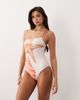 South Beach South Beach asymmetric shell print swimsuit in beige-Neutral - 1
