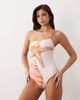 South Beach South Beach asymmetric shell print swimsuit in beige-Neutral - 3