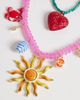 South Beach South Beach beaded multi layer charm necklace in pink - 3
