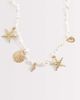 South Beach South Beach beaded stone starfish and shell necklace in gold - 1
