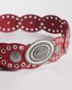 South Beach South Beach boho disc belt in bright red - 2