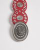 South Beach South Beach boho disc belt in bright red - 3