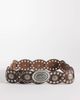 South Beach South Beach boho disc belt in chocolate brown - 1