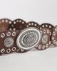 South Beach South Beach boho disc belt in chocolate brown - 2