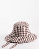 South Beach South Beach canvas sun hat in brown gingham - 1