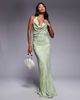 South Beach South Beach cowl neck beach maxi dress in green multi - 1