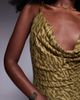 South Beach South Beach cowl neck maxi beach dress in olive-Green - 3