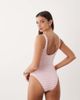 South Beach South Beach crinkle swimsuit in baby pink stripe - 4