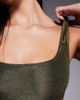 South Beach South Beach crinkle swimsuit in khaki-Green - 2