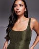 South Beach South Beach crinkle swimsuit in khaki-Green - 4