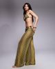 South Beach South Beach crochet beach pants in green stripe - 4