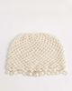 South Beach South Beach crochet festival cap with shell embellishment in cream-White - 1