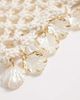 South Beach South Beach crochet festival cap with shell embellishment in cream-White - 2