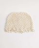 South Beach South Beach crochet festival cap with shell embellishment in cream-White - 3