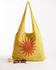 South Beach South Beach crochet tote bag with sun print in yellow - 2