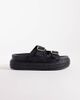 South Beach South Beach double buckle platform sandals in black - 1