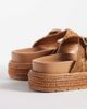 South Beach South Beach double buckle platform sandals in tan-Neutral - 3