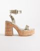 South Beach South Beach double buckle wedge sandals in gold - 1