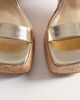 South Beach South Beach double buckle wedge sandals in gold - 2