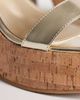 South Beach South Beach double buckle wedge sandals in gold - 4