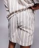 South Beach South Beach drawstring beach shorts in beige and white stripe-Neutral - 3