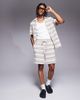 South Beach South Beach drawstring beach shorts in multi zig zag stripe - 1