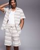 South Beach South Beach drawstring beach shorts in multi zig zag stripe - 4