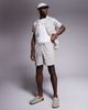 South Beach South Beach drawstring beach shorts in neutral stripe-Multi - 1