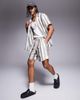 South Beach South Beach drawstring textured beach shorts in multi stripe - 2