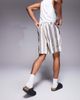 South Beach South Beach drawstring textured beach shorts in multi stripe - 4