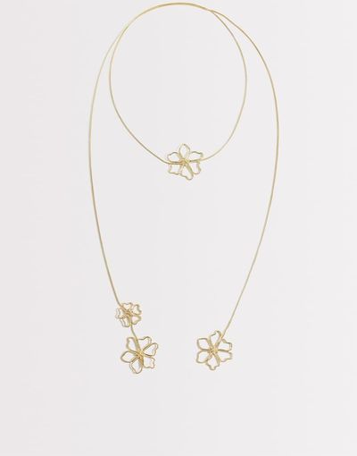 South Beach South Beach floral wrap necklace in gold