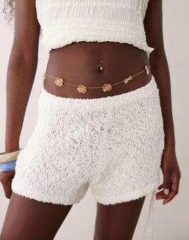 South Beach South Beach flower belly chain in gold