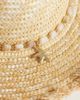 South Beach South Beach frayed straw boater hat with shell and starfish embellishment in natural-Neutral - 2