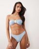 South Beach South Beach glitter high leg bikini bottoms in baby blue - 4
