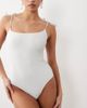 South Beach South Beach glitter one-piece swimsuit in white - 2