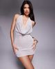 South Beach South Beach halterneck mini beach dress in cream-White - 1