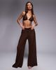 South Beach South Beach lace beach pants in dark brown - 1