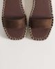 South Beach South Beach linen look two part espadrille sandals in chocolate-Brown - 2