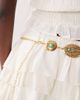 South Beach South Beach molten chain belt with turquoise stones in gold - 3