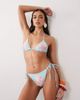 South Beach South Beach pink shell print triangle bikini top in baby blue - 4