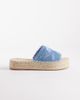 South Beach South Beach platform sandals in blue raffia - 1