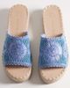 South Beach South Beach platform sandals in blue raffia - 2