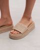 South Beach South Beach Platform Sandals in Natural Raffia-Brown - 3