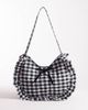 South Beach South Beach ruffle shoulder bag in black gingham - 1