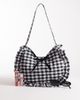 South Beach South Beach ruffle shoulder bag in black gingham - 2