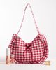 South Beach South Beach ruffle shoulder bag in red gingham - 2